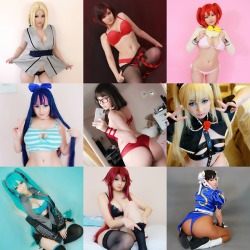 cosplay-galaxy:  My cosplayer vs cosplay collage , lewd version , full cosplay version in comments section
