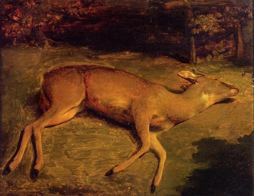 artist-courbet:The Dead Doe, 1857, Gustave Courbetwww.wikiart.org/en/gustave-courbet/the-dea