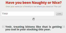 asksassyymir:  &ldquo;Santa knows I’ve been to rough on da pussy.&rdquo;  