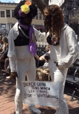 micdotcom:   Activists painted these statues at Stonewall to honor the historic trans