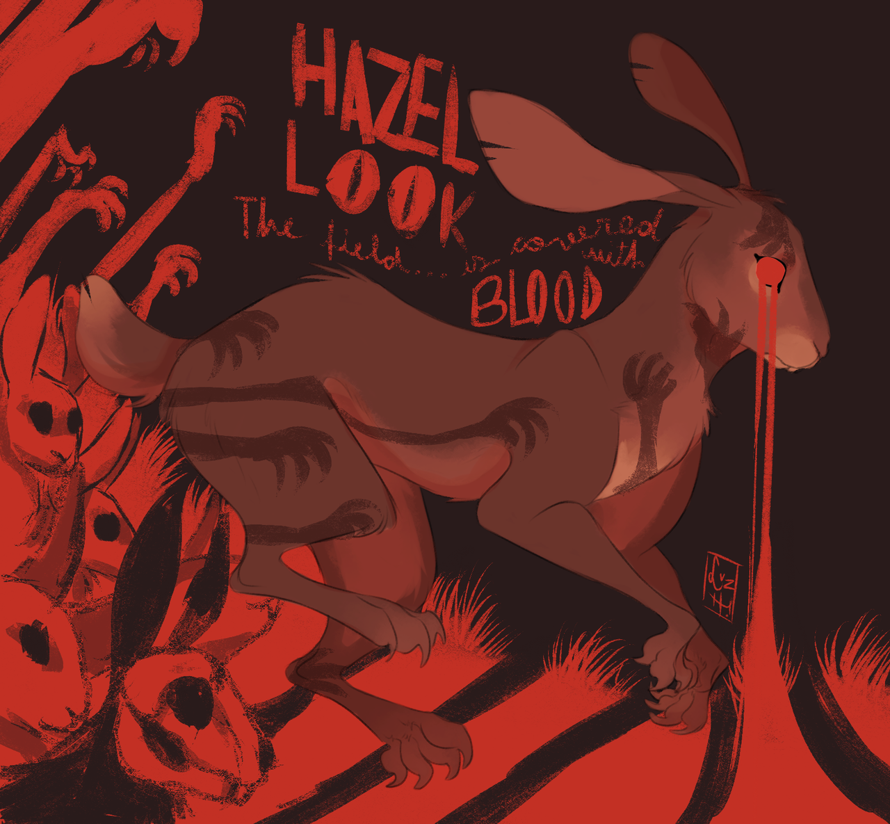 senkatsuu:  Hazel, look… the field… it’s covered with blood!  