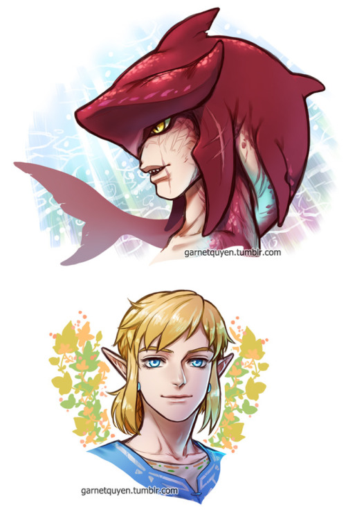 I wanted to draw my take on a wild Sidon, and some how it ended up becoming “The Shape of Water” AU&