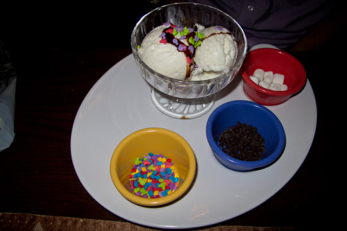 ice cream sundae from cinderella’s royal table, december 2010