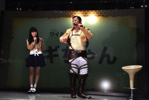 Porn photo Ishikawa Yui (Mikasa) and comedian Sugi-chan helped