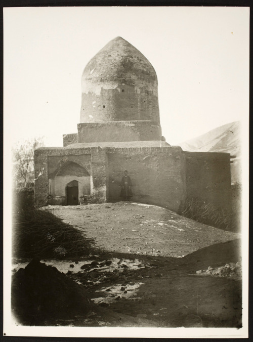 Mausoleum of Esther and Mordecai and its keeper, Hamadan, IranAntoin Sevruguin, ca. 1880s-1930 (full