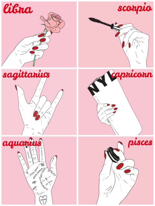 fairieastrology:&lt;b&gt;// the signs as hands //&lt;/b&gt;