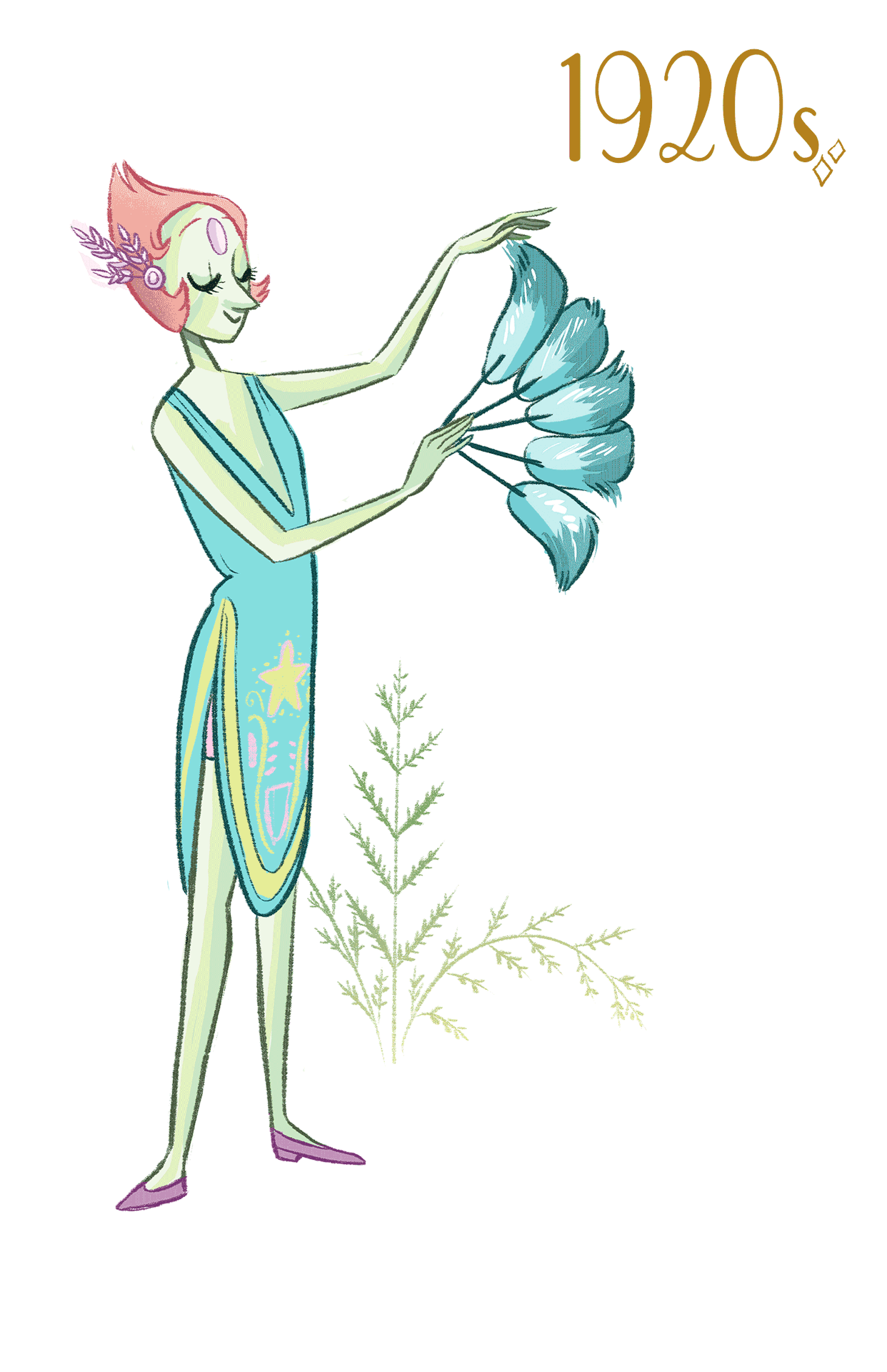 kathudsonart:  I might do more fusions… thinking 1880s Opal and 1990s Stevonnie.
