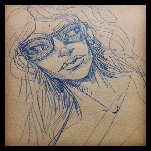 Sunglasses lady. #guymckinley #sketches