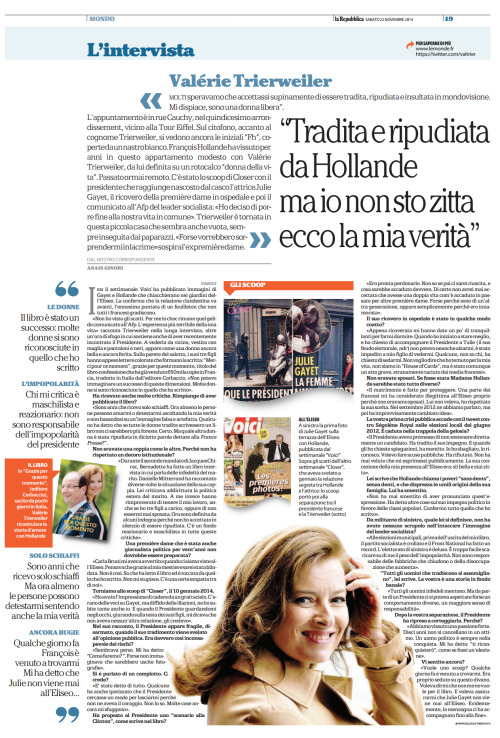 La Repubblica 22 Novembre 2014