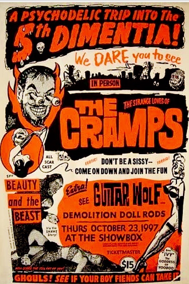 zgmfd:The Cramps     The Showbox Seattle, WA     10/23/1997       Artist: Art Chantry
