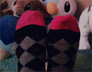 i just noticed that my socks are also the same color as my fursona