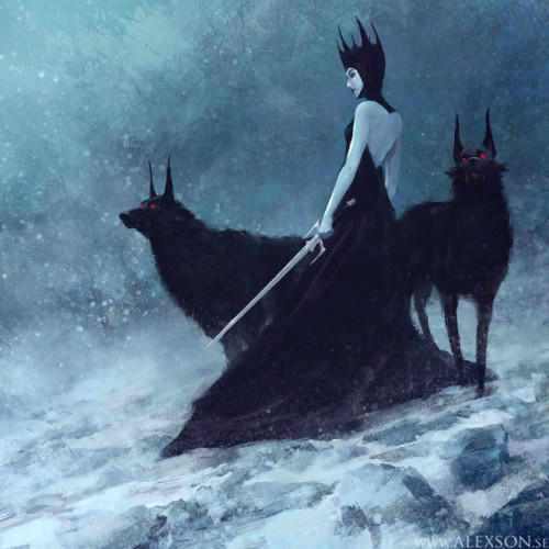 hirrez-blog:Snow Queen by Illustrator & Concept Artist Alexander Forssberg.