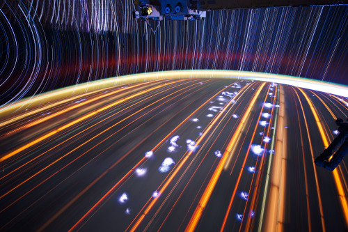 spaceplasma:   Incredible Long Exposure Photographs Shot from Orbit  Wonderful long exposure photographs taken by astronaut Don Pettit. While there are many photos like these taken from the perspective of the Earth’s surface, Pettit’s images are