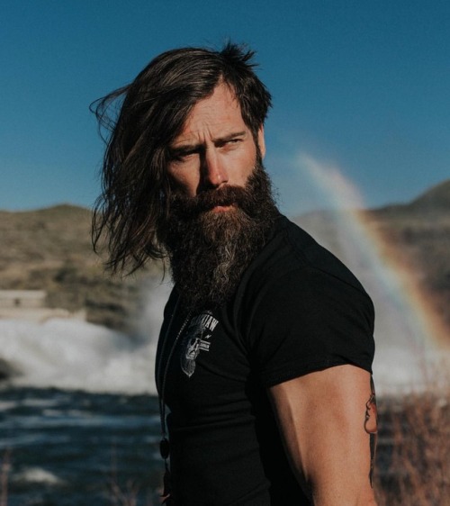 - @silasforest for @slackjawapparel  - #beard #ink #btfu (at Idaho)