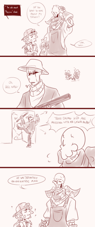 This is not “canon” to my version of Farmtale, but I remembered that I once gave Gaster a shotgun.