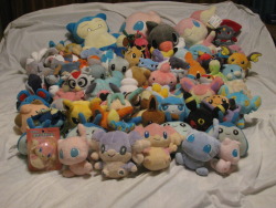 plushcrush:  Near complete Pokedoll collection