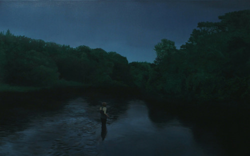 sfmoma:SubmissionFriday:  Nate Burbeck | on tumblrElk River, Minnesota, Oil on Canvas, 24 