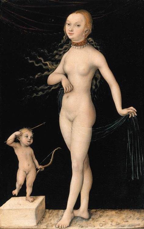 Venus and Cupid, 1525, Lucas Cranach the ElderMedium: oil,panel
