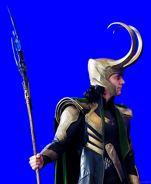 Tom Hiddleston as Loki on the set of The Avengers (2012)