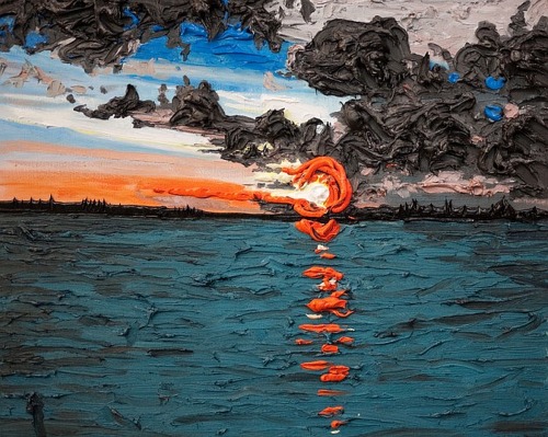 ymutate:  Kim Dorland, Sunset, 2012 Oil on linen over panel, 24 x 30 in. (61 x 76.2 cm) 