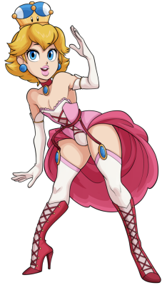 bunnox: Super Crown but it turns you into a femboy? Yes plz. Prince Peach femboy comm with Sleeping Beauty color alt. 