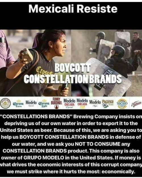 #boycottconstellationbrands #boycottgrupomodelo #boycottcorona #waterislife #aguaesvida (at Tacoma, 