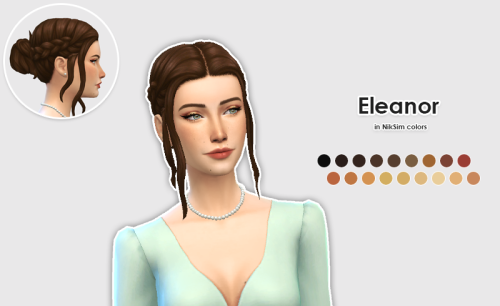 Oakiyo’s Eleanor hair in NikSim ColoursHello, here’s a new hair recolor, get the mesh here from @oak