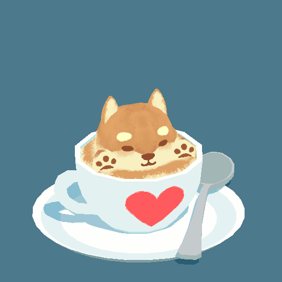 robopolis:    Made a little puppaccino for my Kofi