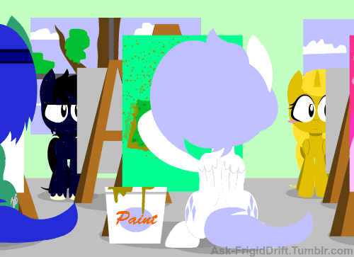 ask-frigiddrift:  Painting is hard though… Sponge painting more so… ((Palette
