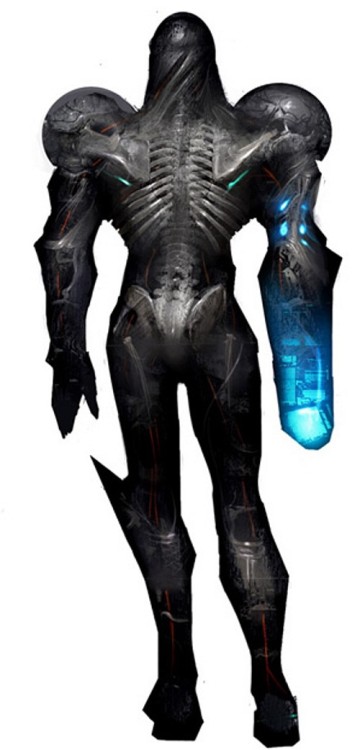 urtraghus-base - Alternative design of Dark Samus (Official Art)