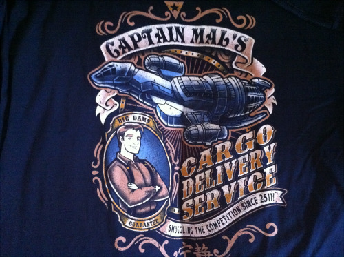 And here are the two grab bag shirts I got from TeeFury! I reckon I got lucky, they’re both for shows I like and I’ll totally wear these shirts. I even contemplated buying the Captain Mal one when it was originally for sale!