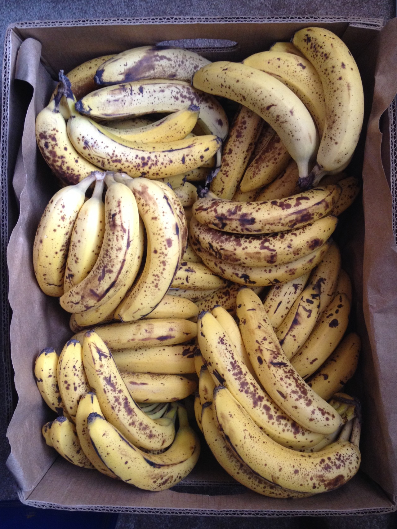 josephxkendrick:  The box of bananas that I got are finally ripe enough to start