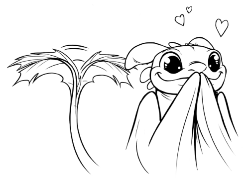 Toothless tries to teach the Light Fury how to smile.To say that he finds her first attempt endearin