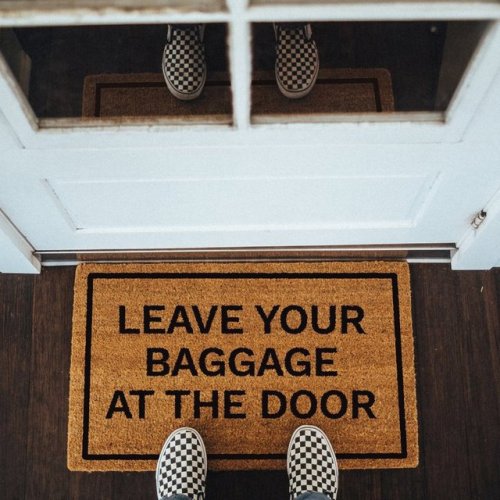  Leave Your Baggage At The Door Doormat Where to buy and Price:    $32 