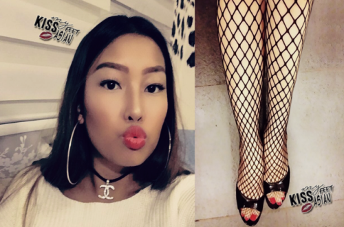 doesn’t this red nail polish, black heels, fishnets combination make you just want to serve me?