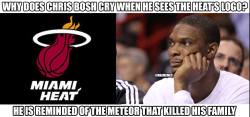 thenbamemes:  Chris Bosh’s Miami Heat Dilemma!