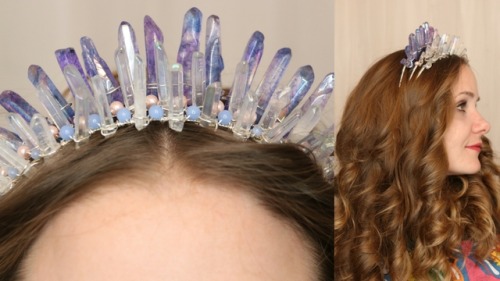 These are all images from my most recent DIY video: DIY: Crystal Quartz “Mermaid” Crown