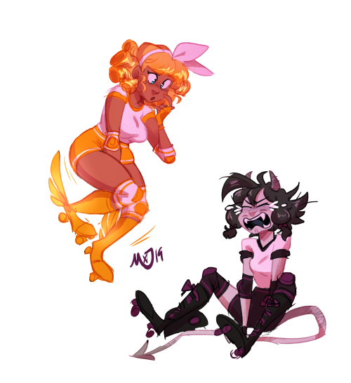 acqinc roller derby au only it’s not au i just want them to play roller derby. this was my first dra