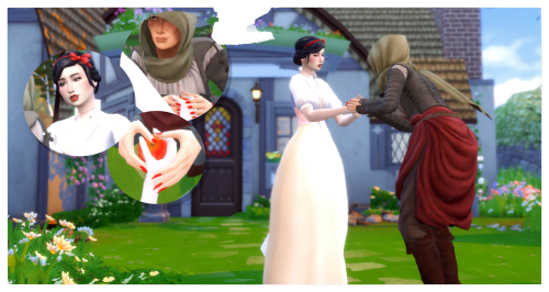 samssims: Snow White Pose Pack~ Included: (7 poses)- 3 wishing well poses- 1 duo pose- 2 single appl