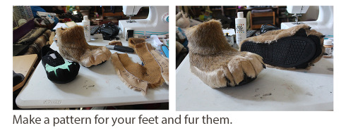 fursuit-tutorials: mommashaus: Slim Fursuit Feet Paw Tutorial. Just finished a second set of feet pa