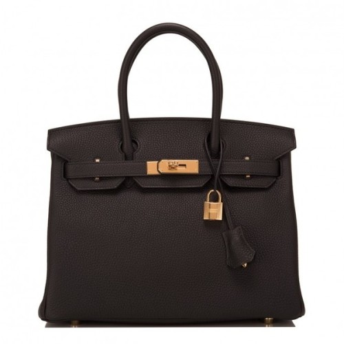 Pre-Owned Hermes Black Togo Birkin 30cm Gold Hardware ❤ liked on Polyvore (see more lock bags)