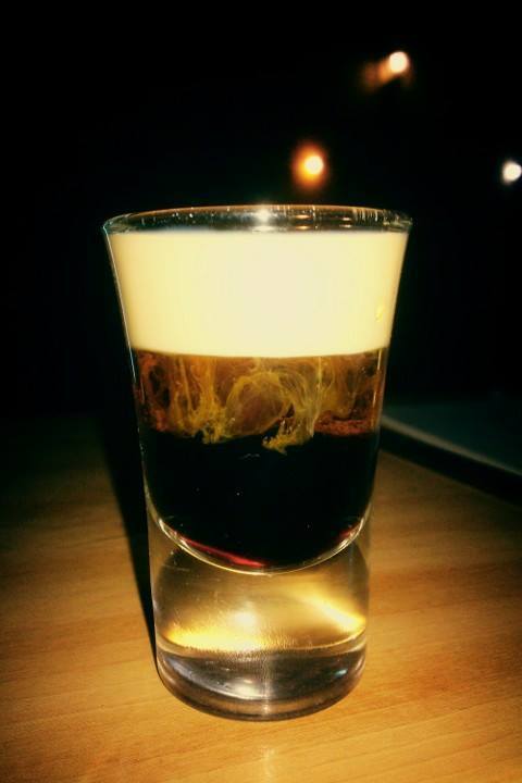 cocktailspassion:  ORGASM Ingredients: 1/3 oz. Kahlua 1/3 oz. Amaretto 1/3 oz. Baileys