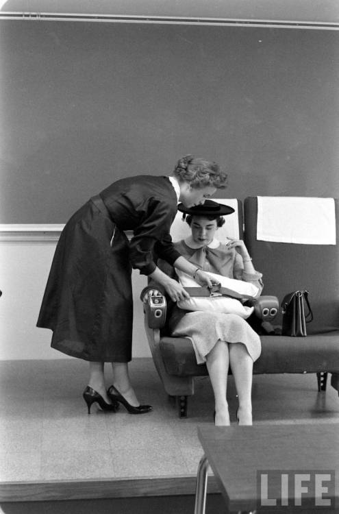 Stewardess training(Peter Stackpole. 1958?)