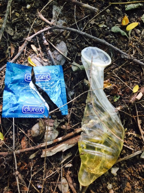 Everyday we see crazy things! Today I found a condom full of pee! Maybe some kids just tried to pee 