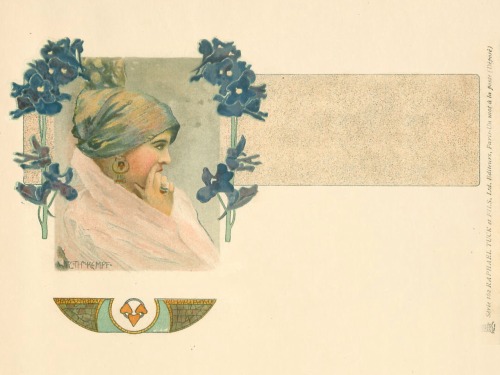 Un Mot à la Poste.c.1902.Art Nouveau Art Idéal.Collection des Beaux-Arts.Vintage postcards.Art by Th