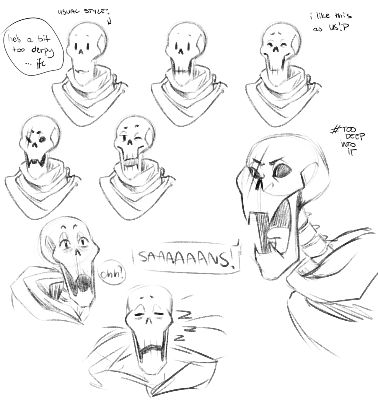 So, I’ve been trying to figure out the “anatomy of my Sans™” but also ugh,