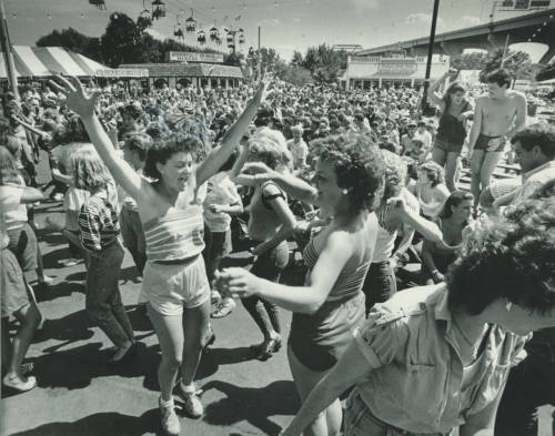 Dancing at Summerfest, Milwaukee, Wisconsin, 1984. via: Milwaukee Historic Photos Collection, M