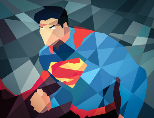 herochan:  DC Comics Goes Geometric Created by Eric Dufresne 