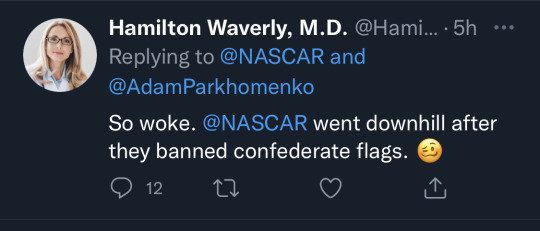 je-blauge:assiraphales:assiraphales:the nascar fandom is in shambles rn bc the official account posted #yascar with a link to pride merchandise and a real life reply was ‘smh no longer supporting nascar has been going downhill since they banned the