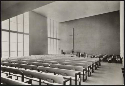  Church De Hoeksteen (Cornerstone), Uithoorn, the Netherlands, Gerrit Rietveld, 1960-65. Later turne